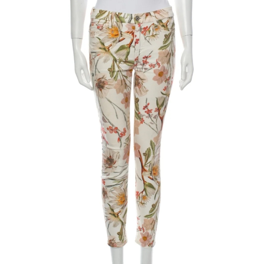 7 for all Mankind Skinny Leg Floral jeans